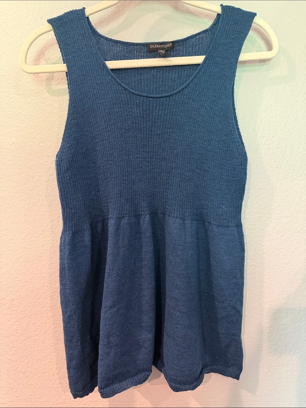 Eileen Fisher Babydoll Hem Wool Tank Top